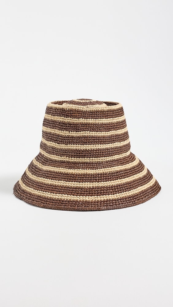 Felix Straw Hat - Walnut Stripe