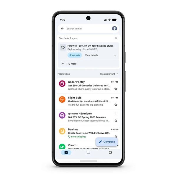 Google's updating Gmail's Promotion tab with new sorting options to help users see deals that they care for the most.