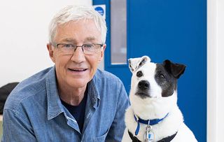 Paul O'Grady with Jack Russell Archie