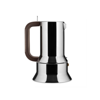 Alessi 9090 moka pot on a white background