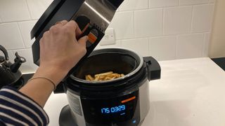 Cooking fries in the Ninja 11-in1 Smartlid Multi-cooker