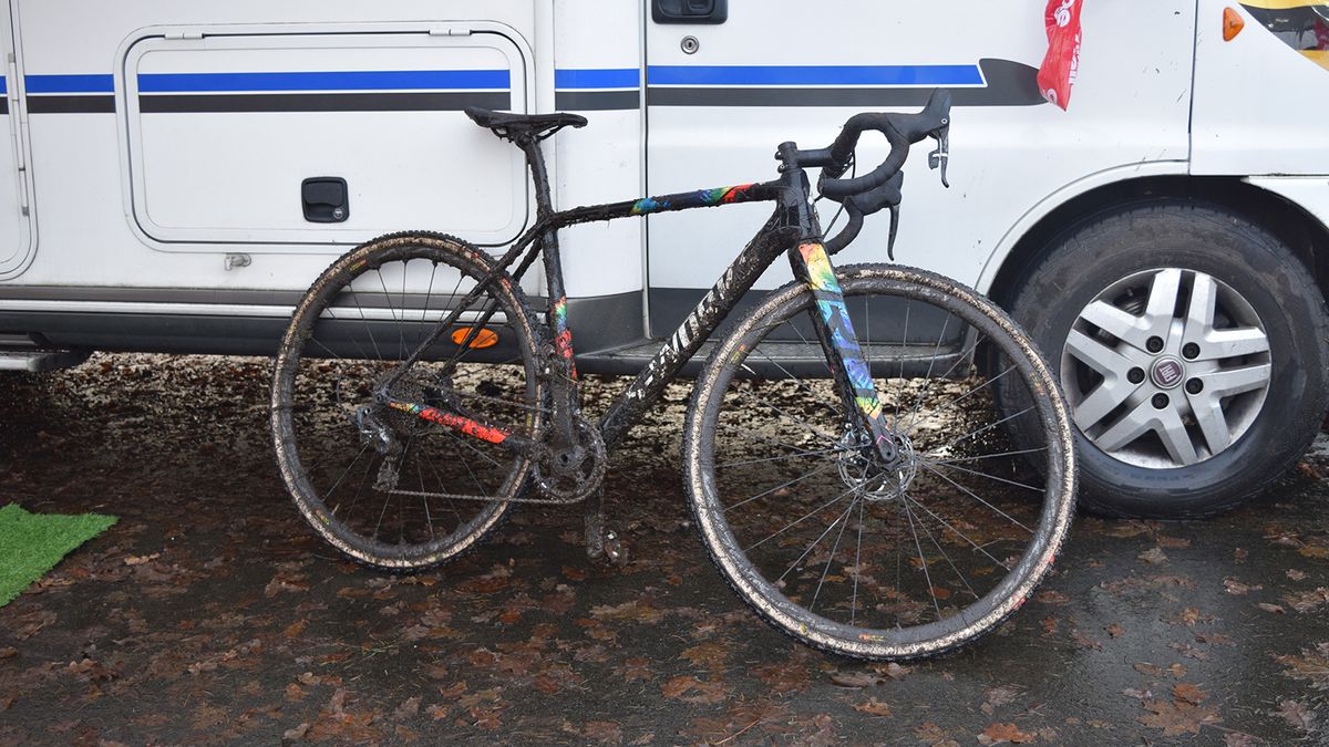 British U18s rider Ben Tullett's S-Works Crux following his 16th place finish in Zeven