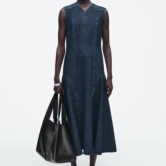 Cos Dropped-Waist Denim Dress