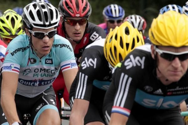 Sylvain Chavanel (Omega Pharma - Quick Step) and Bradley Wiggins (Sky)