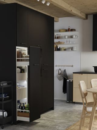 Black Ikea METOD MAXIMERA High cabinet