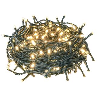 A set of lit christmas lights