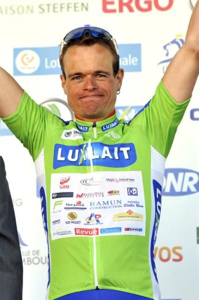 Mountains classification leader Christian Poos (Team Differdange - Magic-Sportfood.de)