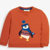 22. Orange penguin Christmas kids jumper -&nbsp;View at JoJo Maman Bebe