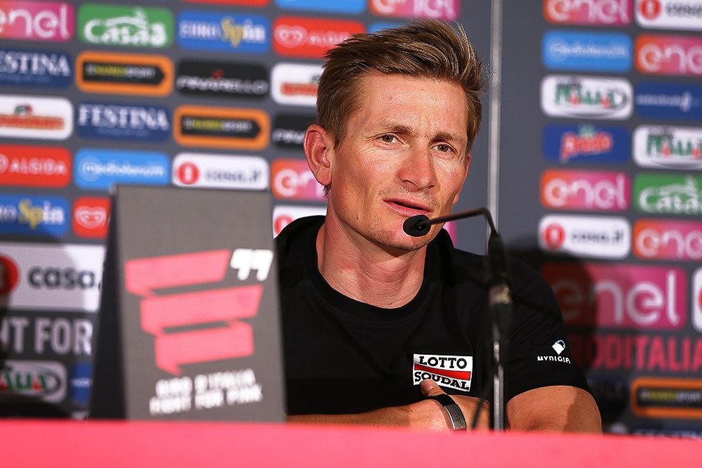 Andre Geipel answers a question at Wednesday's press conference.
