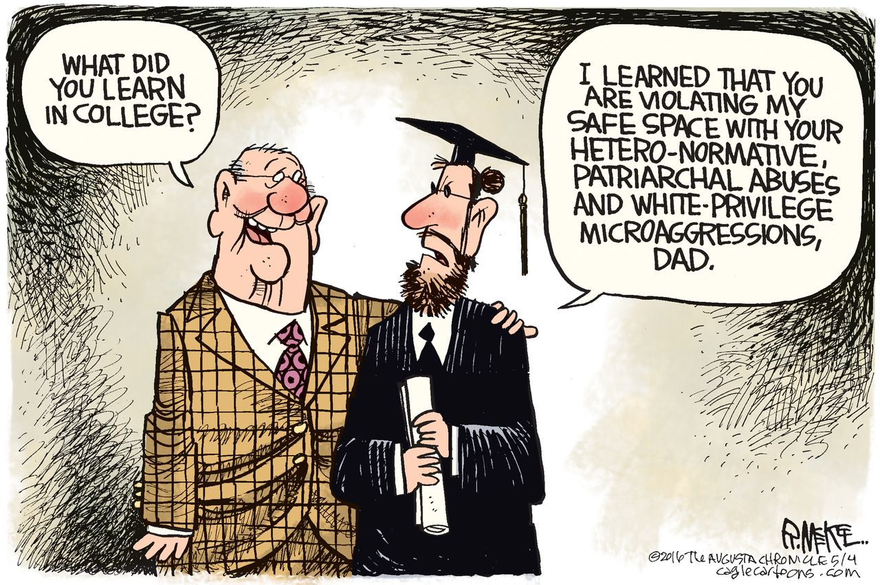 Editorial Cartoon U.S. College Students