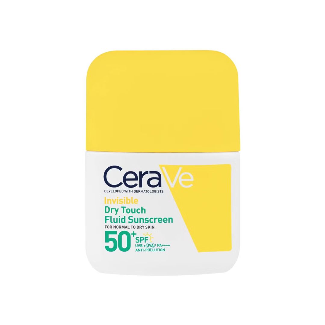 an image of CeraVe Invisible Dry Touch Fluid Sunscreen SPF50+