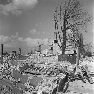 View of Rotterdam after the bombing