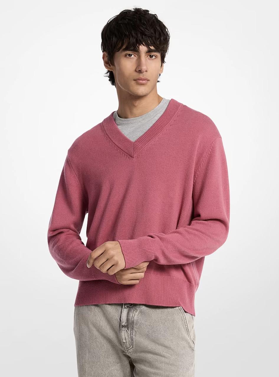 Michael Kors, Wool and Cotton Blend Polo Sweater