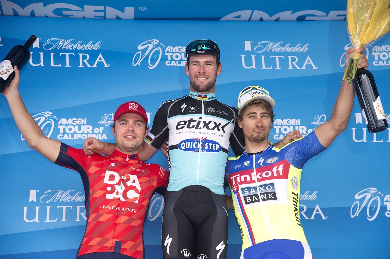 Wouter Wippert, Mark Cavendish and Peter Sagan were the top three on the final stage