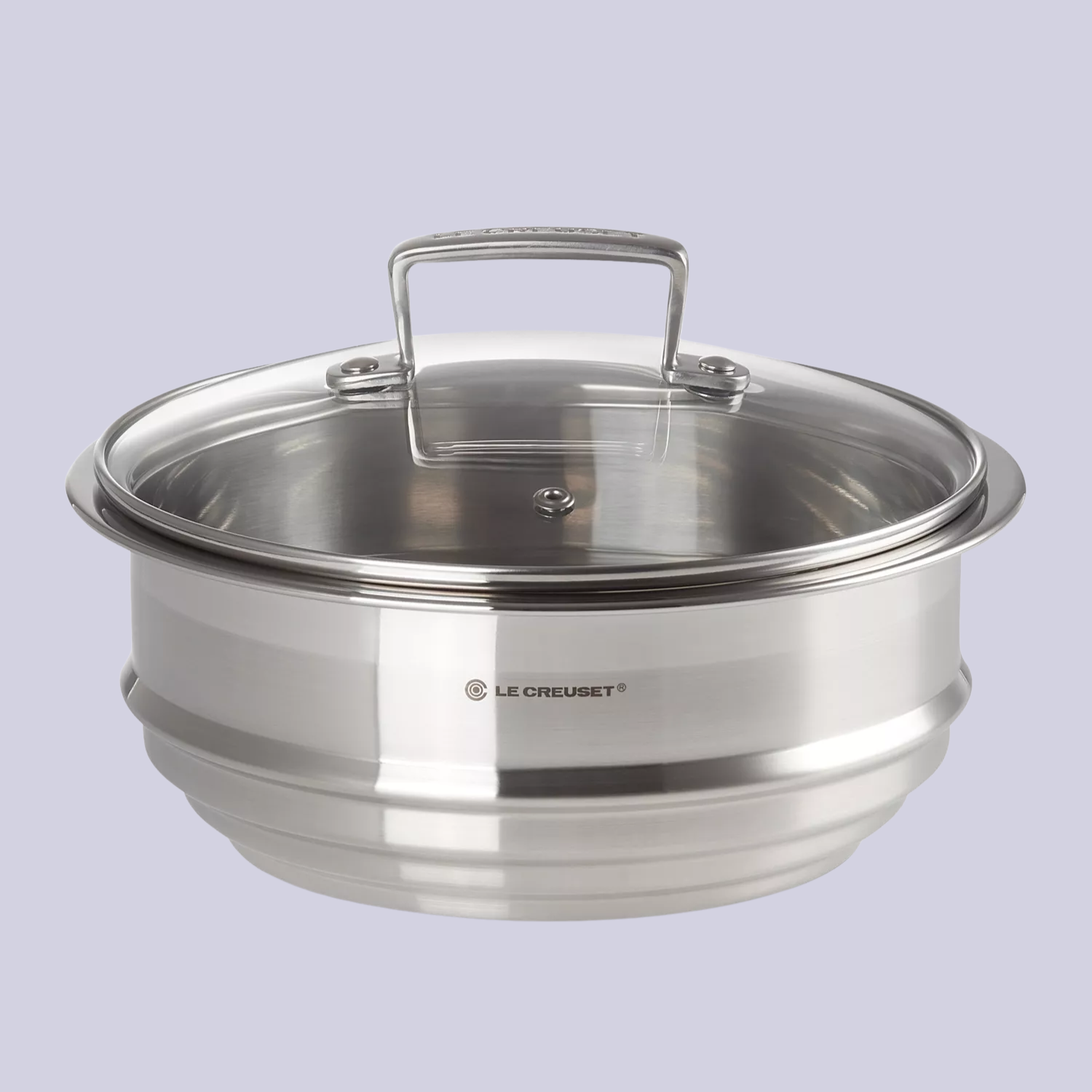 A stainless steel steamer