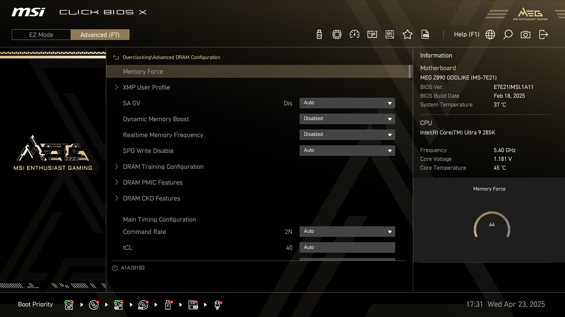 MSI Z890 Godlike