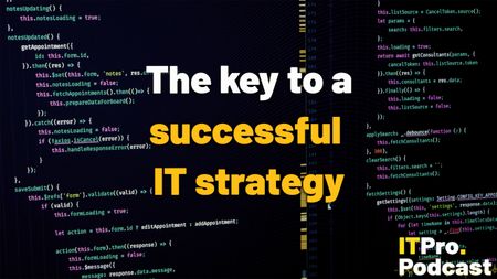The pod episode title over lines of code