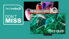 OLED TV Christmas roundup deals image with Samsung S95C and LG G3