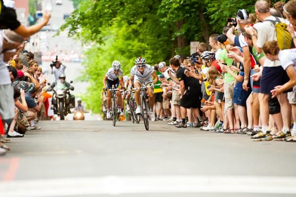 Giorgia Bronzini (Colavita/Forno d'Asolo p/b Cooking Light) launches an attack on the final climb up Chilkoot Hill.