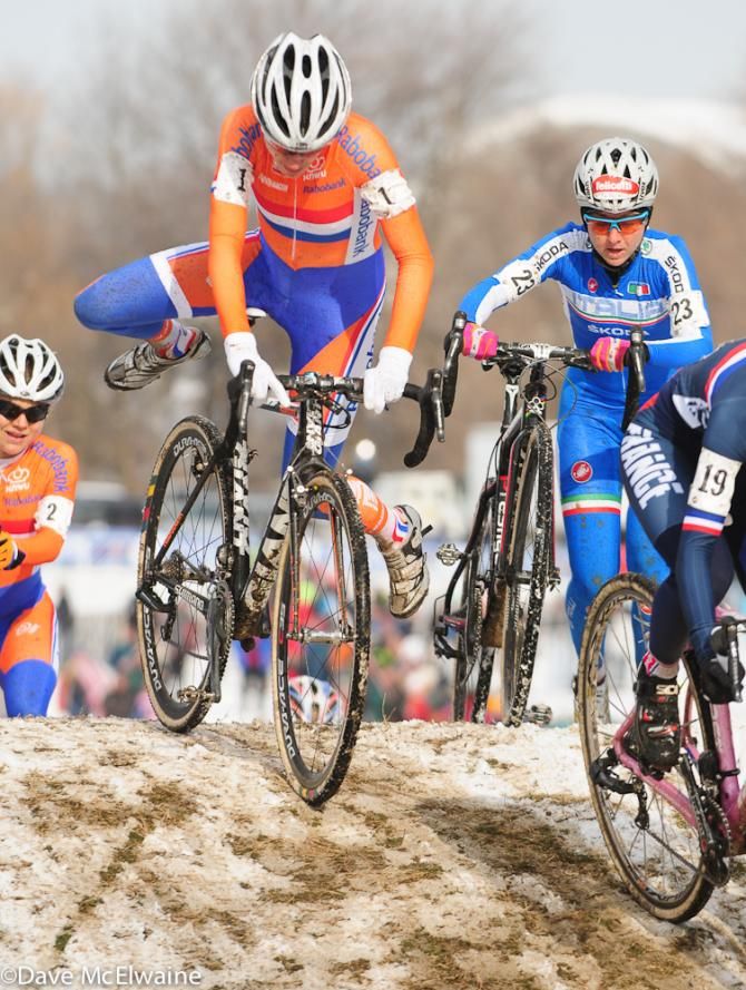 Marianne Vos (NED) was in good position on lap one
