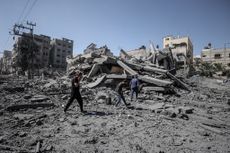 Rubble and ruins in Gaza 