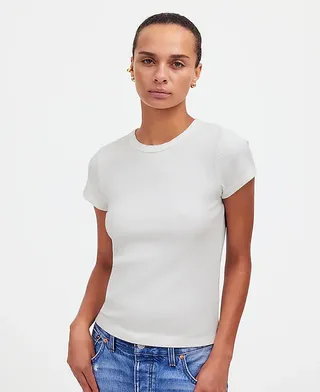 madewell, Camiseta acanalada con cuello redondo