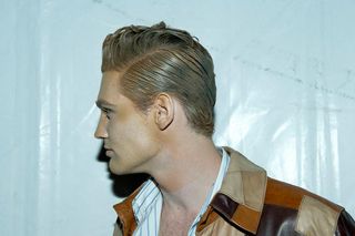 side profile of a male model