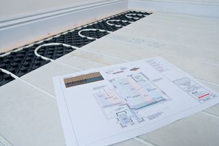 an underfloor heating plan with zones