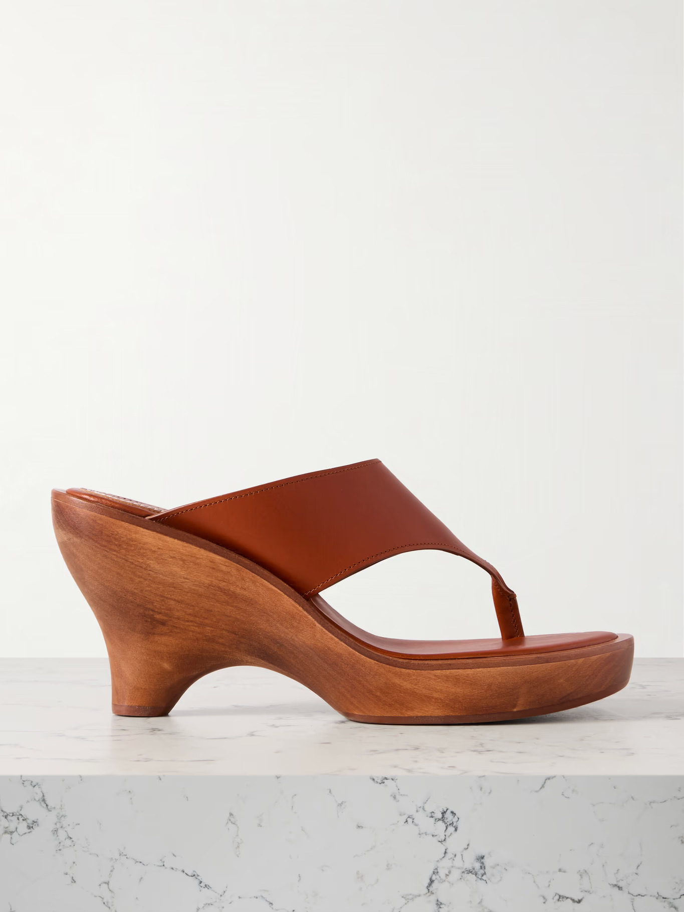 Wooden wedge heels
