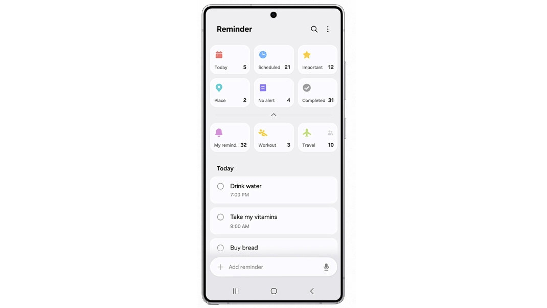 A screen showing part of One UI 8 on a Samsung phone