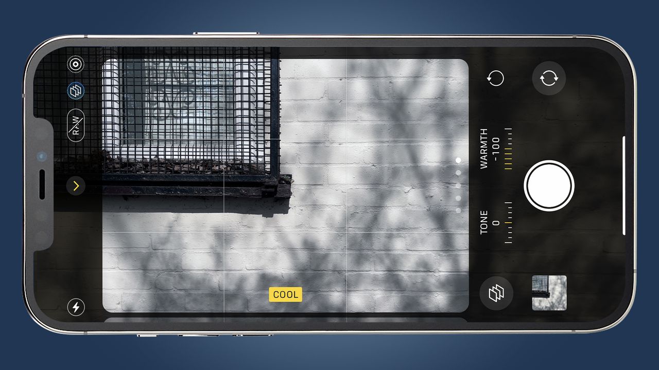 An iPhone showing the Photographic Styles settings menu around a photo