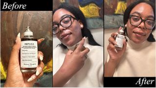 Ariel Baker testing Maison Margiela perfume