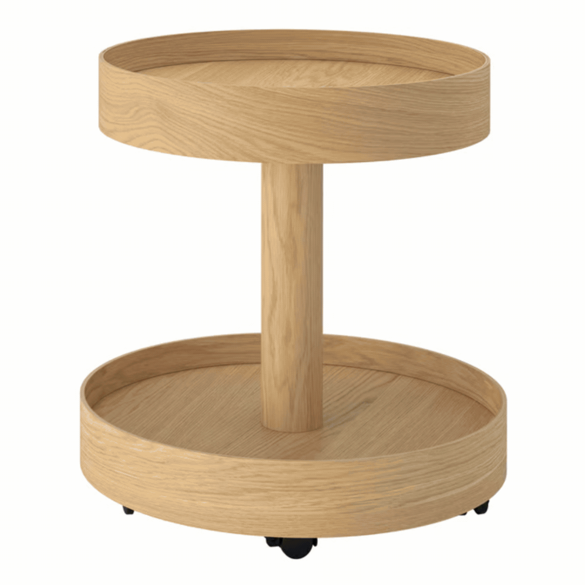 IKEA, STOCKHOLM 2025 Side Table on Casters in Oak Veneer
