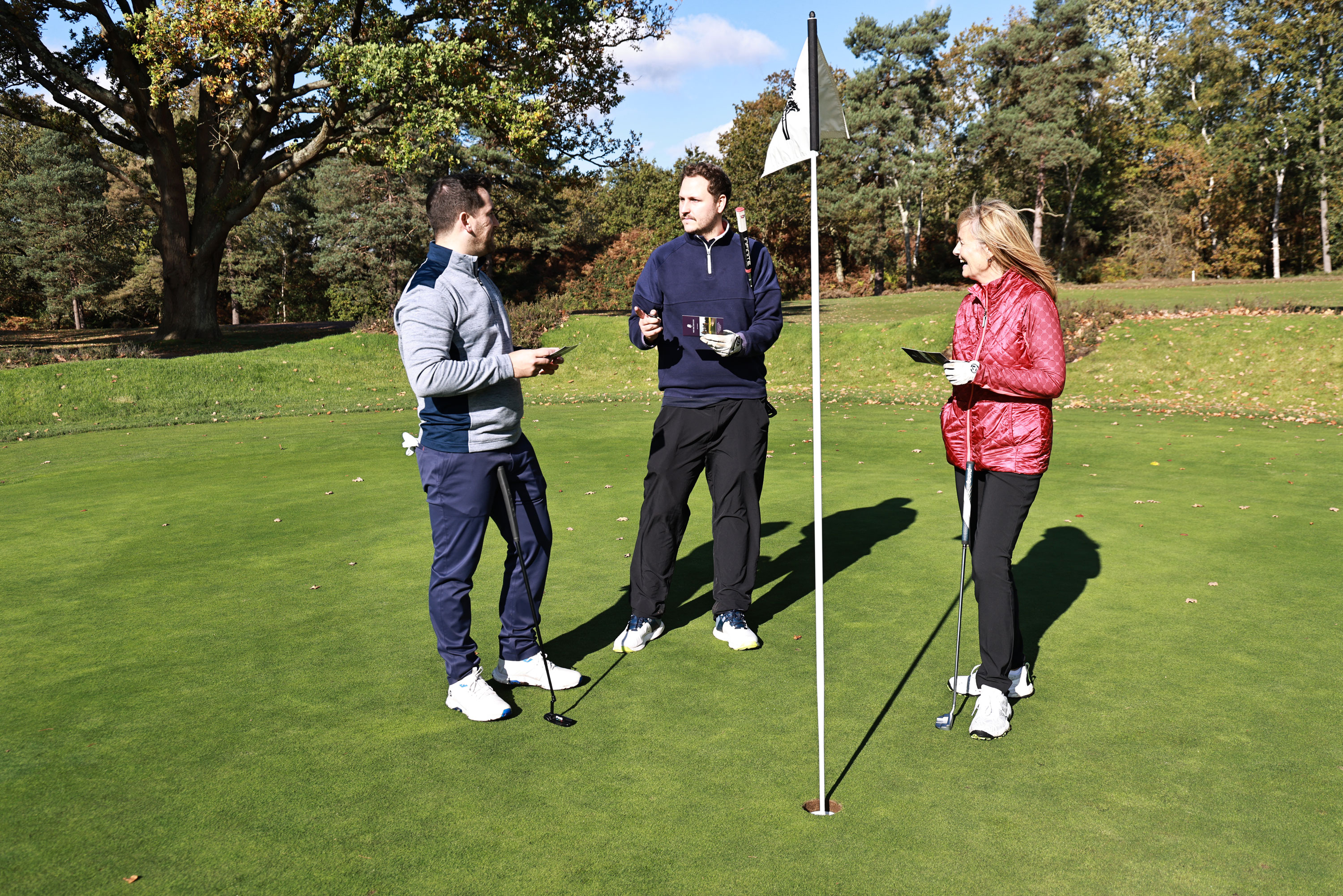 Playing partners talking