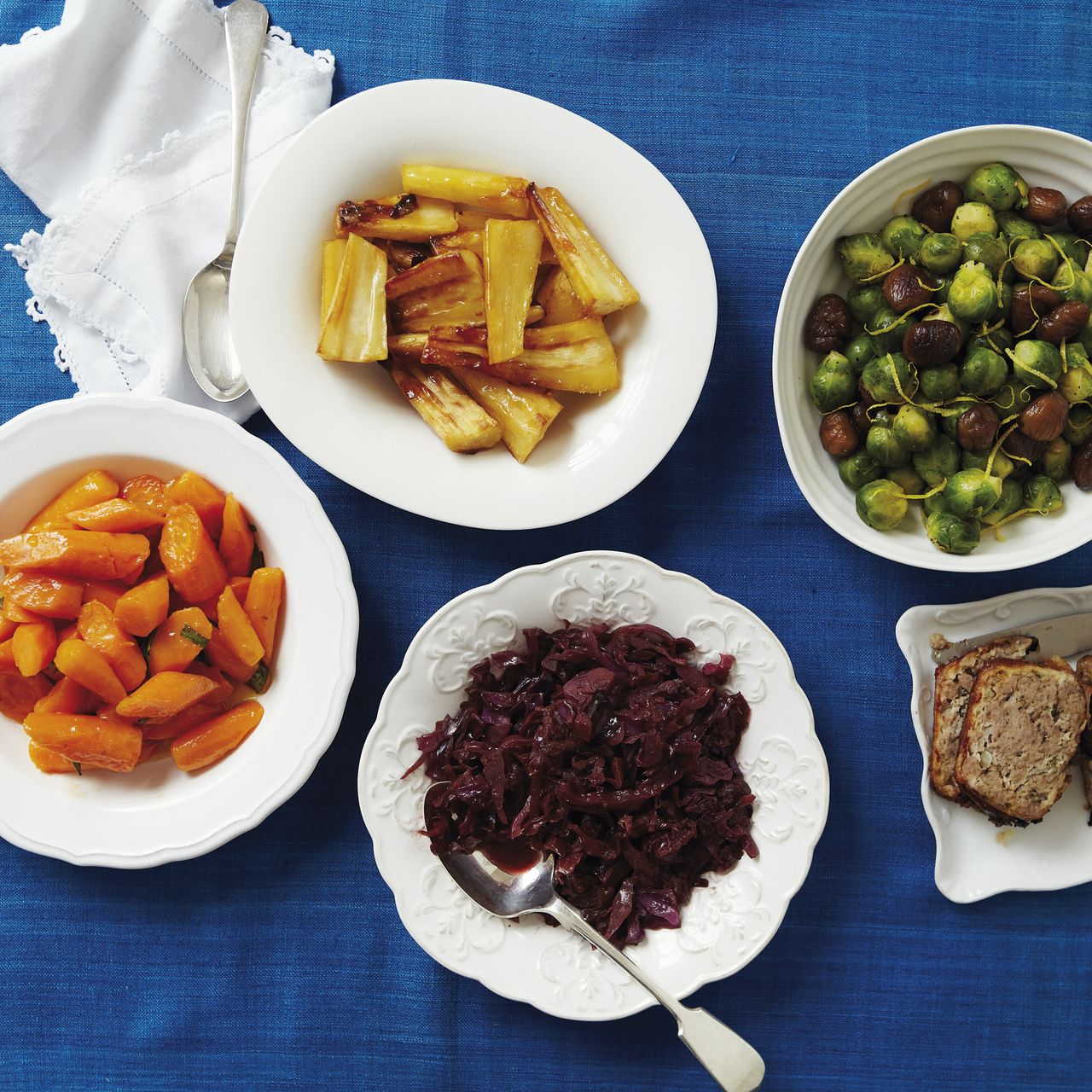 Buttered carrots-parsnips with maple syrup-sprouts-braised cabbage-terrine-Christmas-Christmas Food-Woman and home