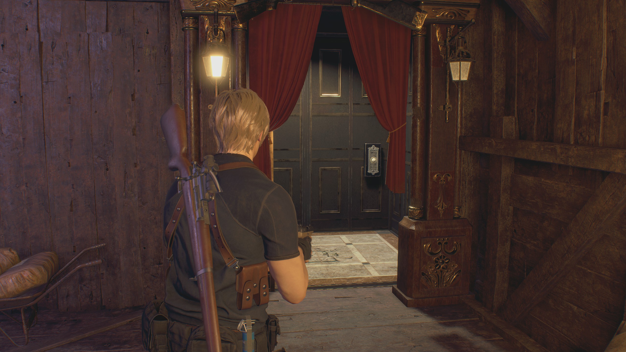 Resident Evil 4 Remake shooting range elevator