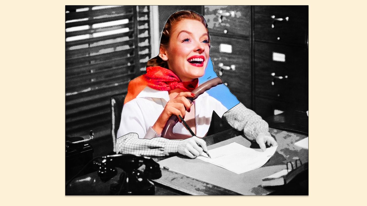 Women at desk imagining a more balanced life