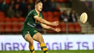 Cameron Murray of Australia during Rugby League World Cup 2021 live stream