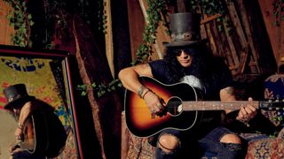 Slash with Gibson’s entire Slash Collection (and some lovely wallpaper swatches)
