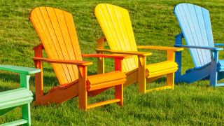 Colorful chairs outdoors