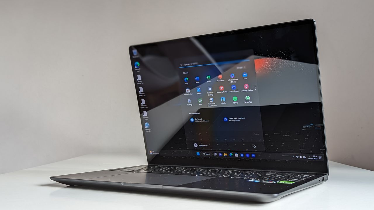 The Galaxy Book3 Ultra on a desk