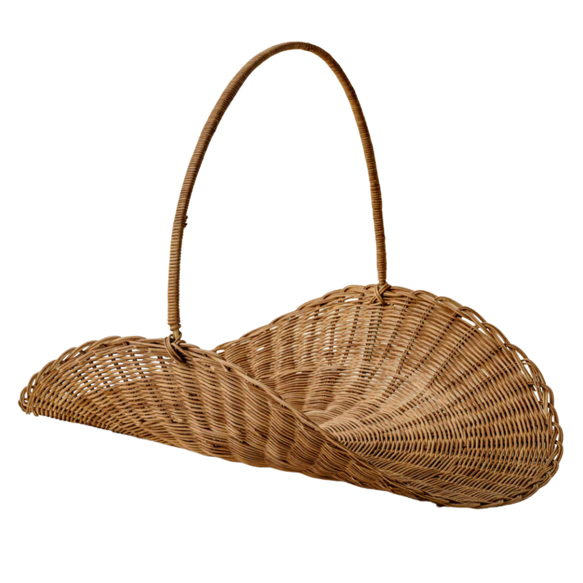 a wicker gathering basket