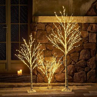 LITBLOOM LED Branches against a gold background.