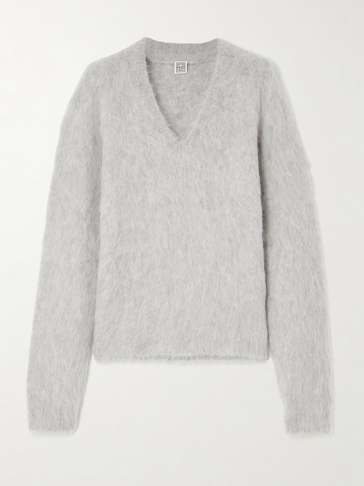 Brushed Alpaca-Blend Sweater