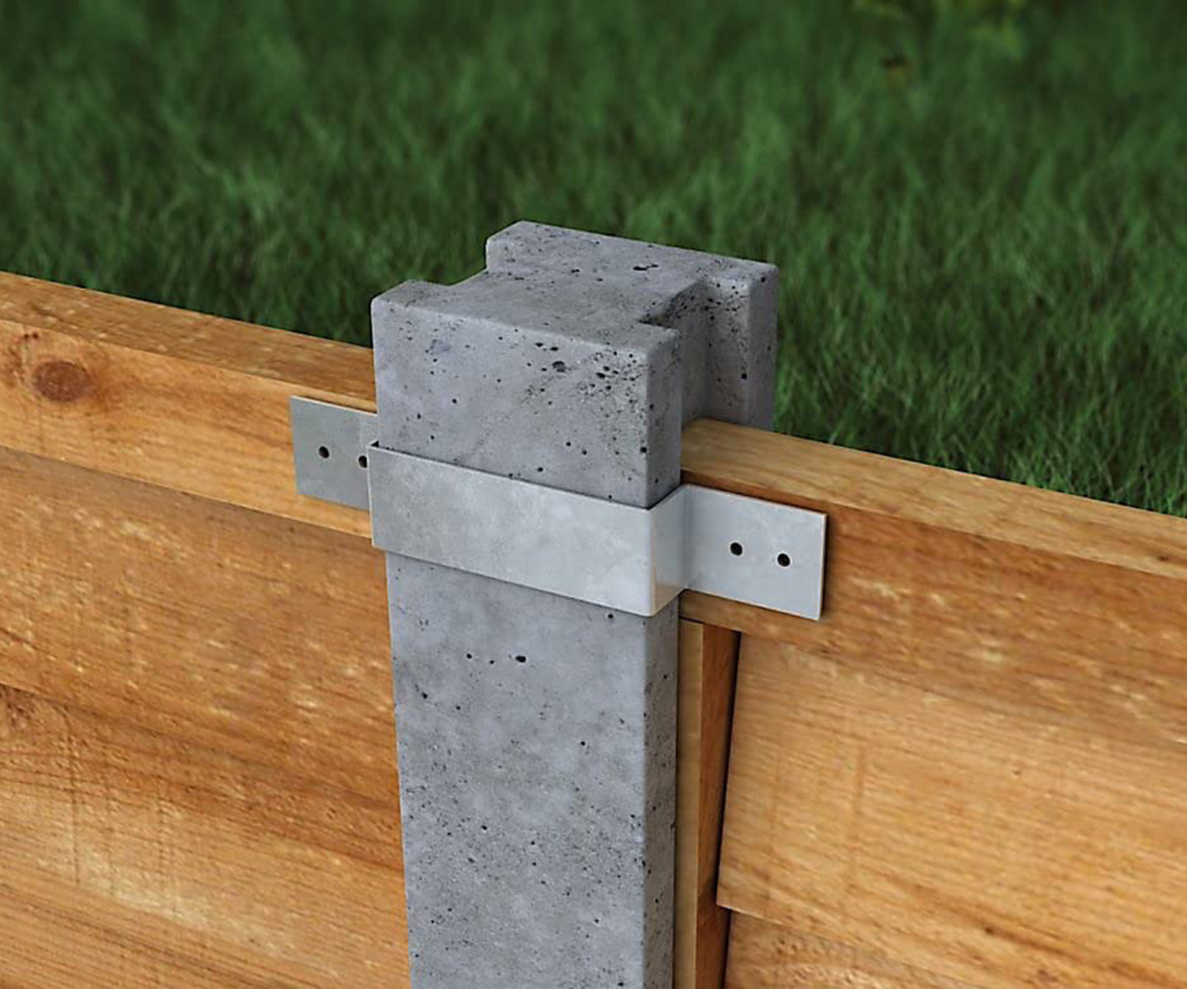 EAI Fence Panel Security Brackets Anti-Rattle Clips Concrete or Wooden 4 Inch x 4 Inch Posts Galvanised Steel Pack of 10