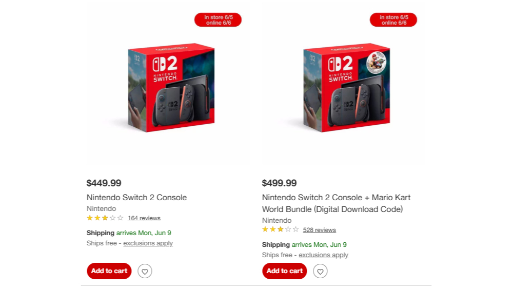 Nintendo Switch 2 at Target