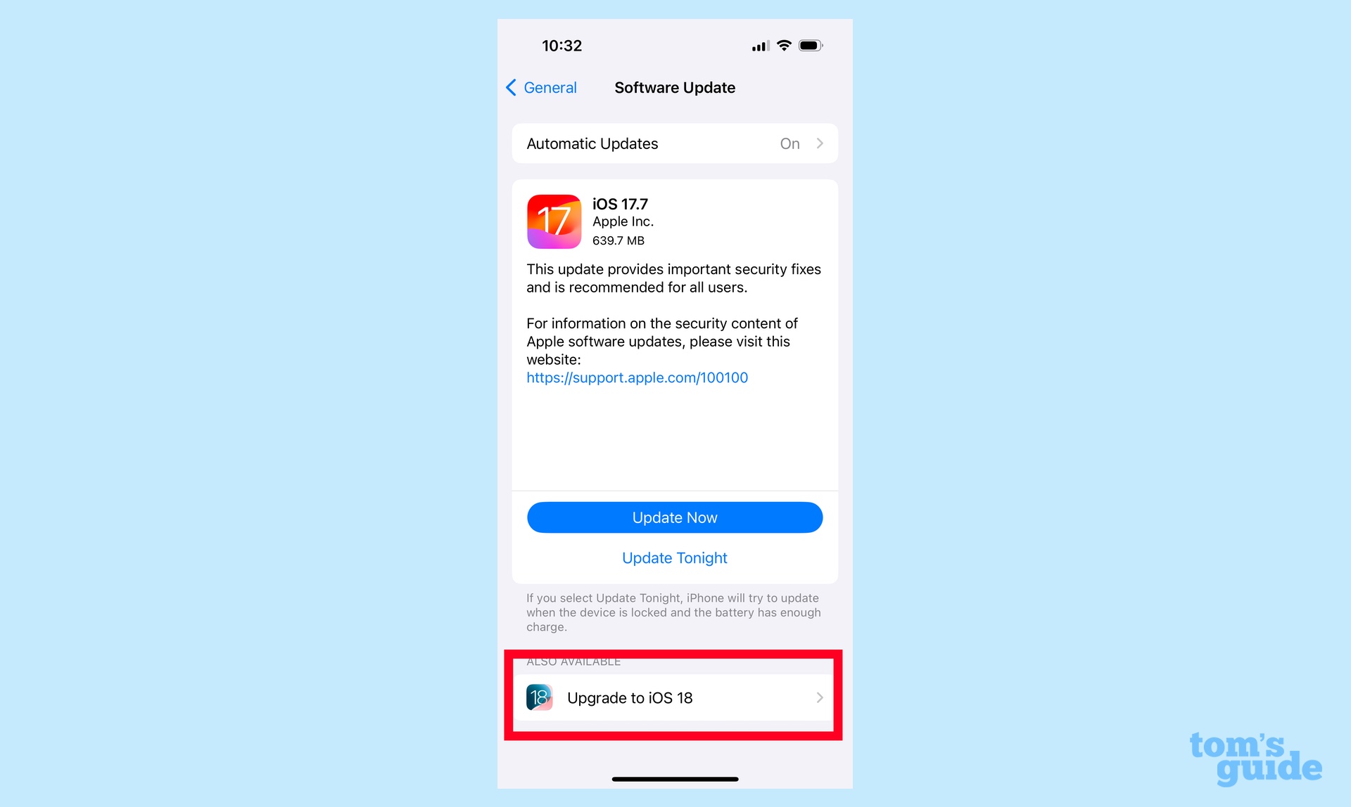 cara mengunduh ios 18 pilih pembaruan perangkat lunak ios 18