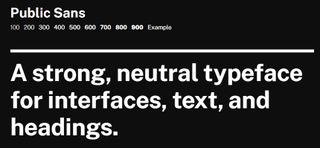 Best free fonts: Sample of Public Sans