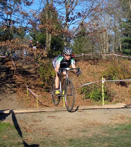 Mary gets air on her 'cross bike.
