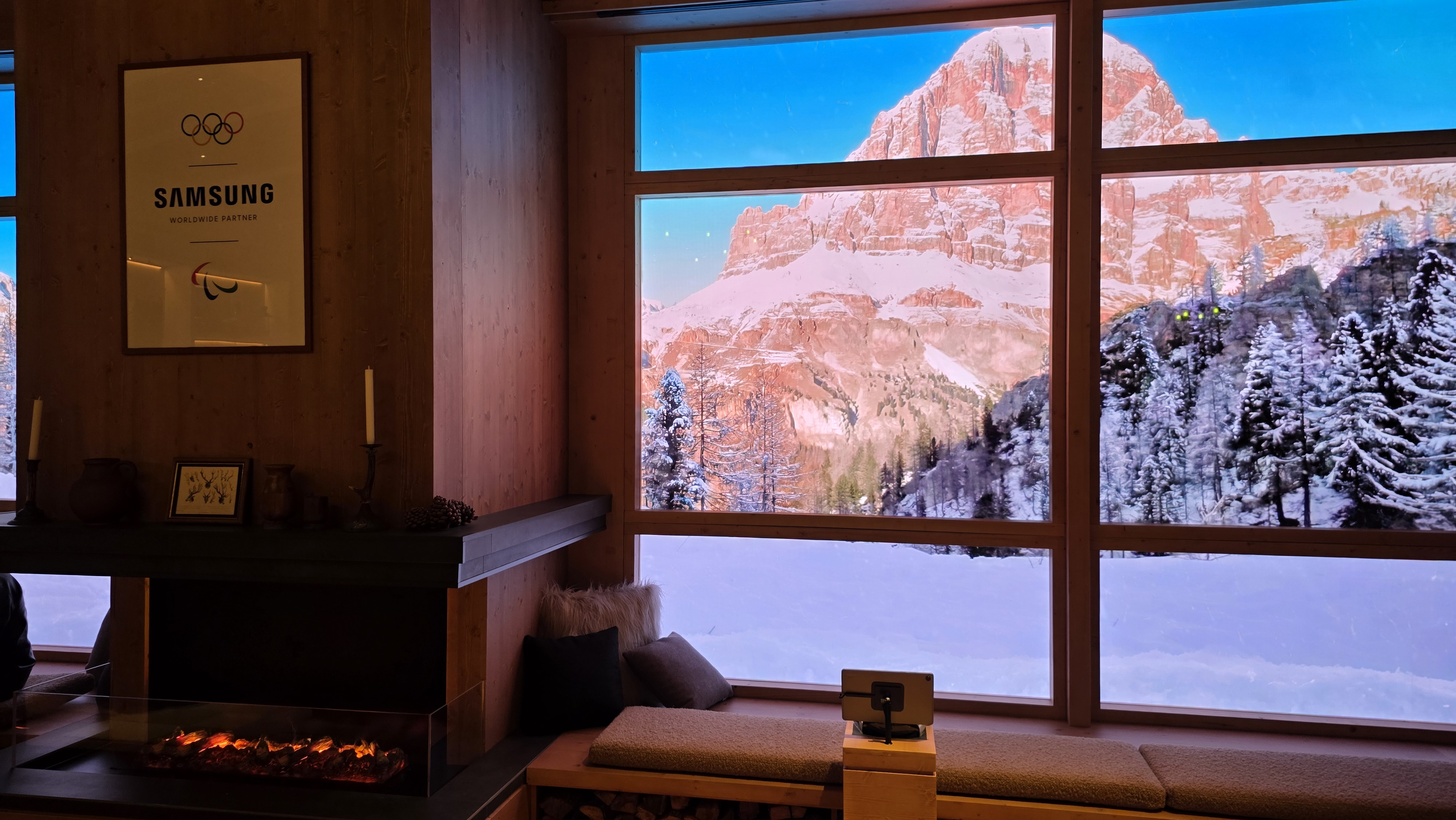 Samsung-huisje met wintersfeer midden in Milaan